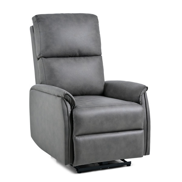 Latitude Run® 37.5 inches Wide Leather Match Power Rocker, Small